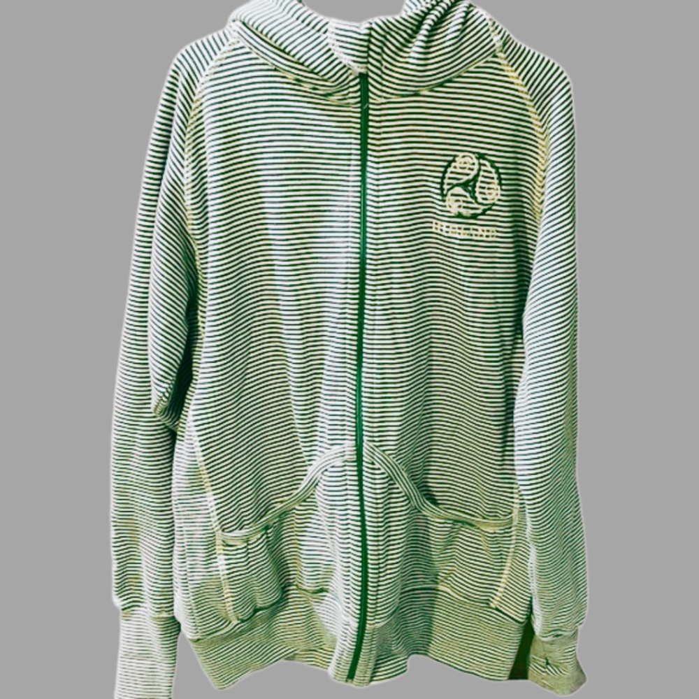 Dolmen Green Ireland Zip Up Hoodie